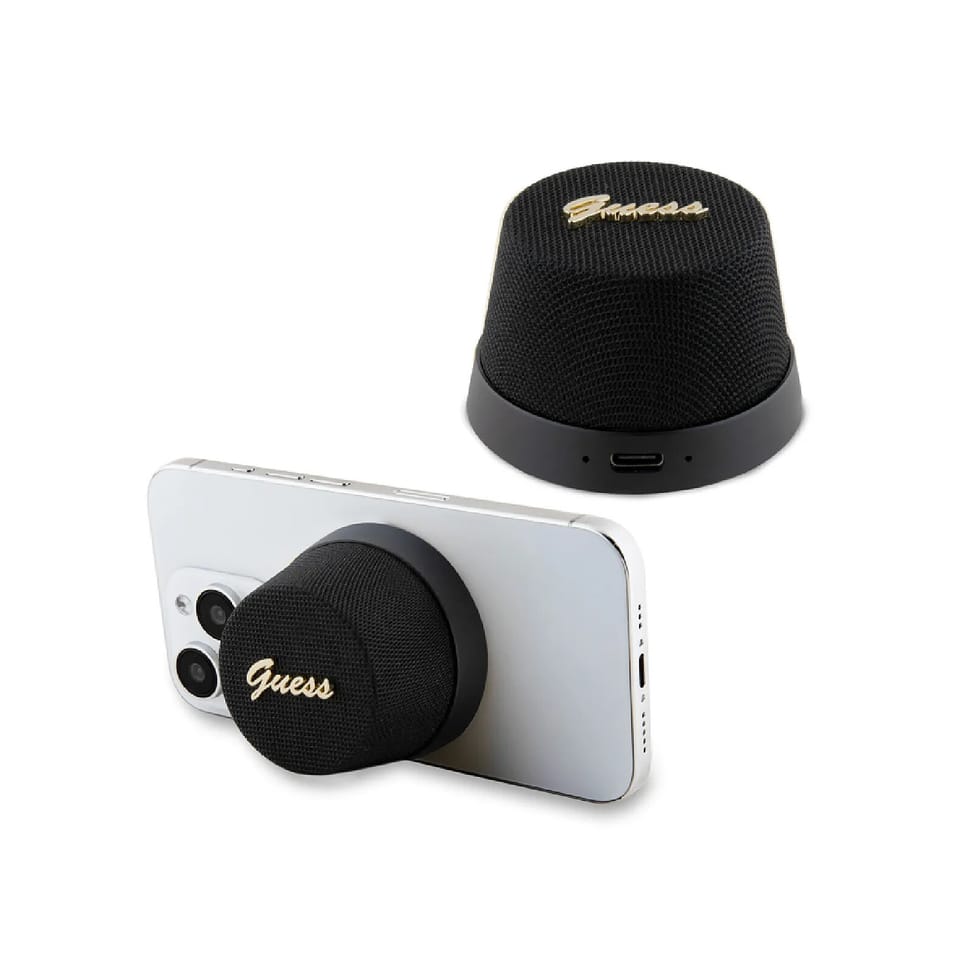 Guess Enceinte Bluetooth 5.3 3W Compatible MagSafe avec Micro et Réducteur de Bruit Noir — image 2