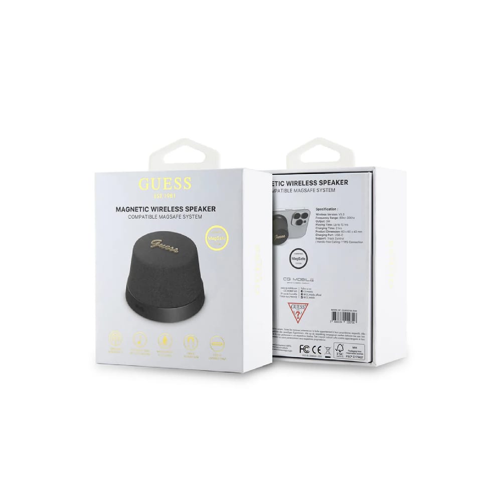 Guess Enceinte Bluetooth 5.3 3W Compatible MagSafe avec Micro et Réducteur de Bruit Noir — image 3
