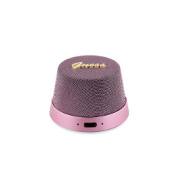 Guess Enceinte Bluetooth 5.3 3W Compatible MagSafe avec Micro et Réducteur de Bruit Rose