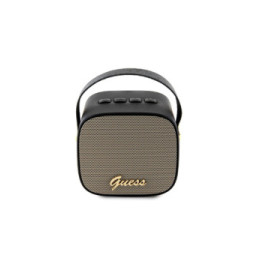 Guess Enceinte Bluetooth 5.3 Compacte 5W avec Sangle de Transport en Cuir Motif 4G Noir