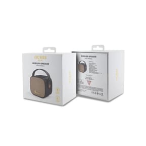 Guess Enceinte Bluetooth 5.3 Compacte 5W avec Sangle de Transport en Cuir Motif 4G Noir — image 3