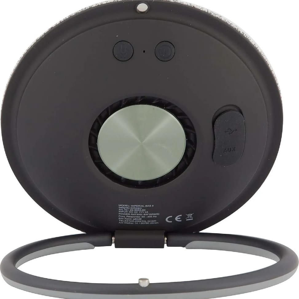 Imperial Enceinte Stéréo sans fil Bluetooth 4.2 BAS 3 Portable 10W en Coton Tissé Gris — image 5