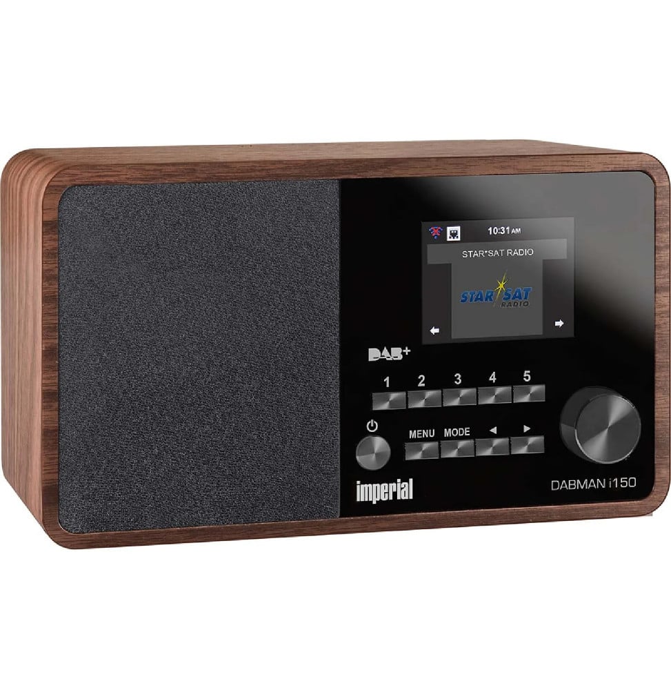 Imperial Radio Hybrid Compacte DAB+ / FM / Internet DABMAN i150 Aspect Bois Marron