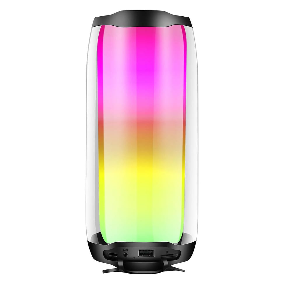 LinQ Enceinte Bluetooth LED RGB Multicolore Étanche IPX6 Son puissant 8W Noir — image 2