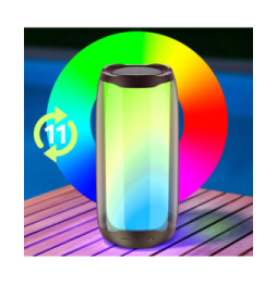 LinQ Enceinte Bluetooth LED RGB Multicolore Étanche IPX6 Son puissant 8W Noir