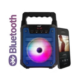 LinQ Enceinte lumineuse Bleu Bluetooth Compatible Micro,