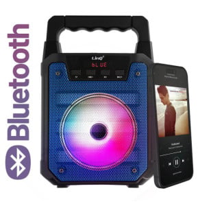 LinQ Enceinte lumineuse Bleu Bluetooth Compatible Micro,