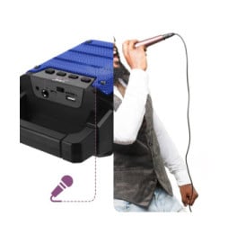 LinQ Enceinte lumineuse Bleu Bluetooth Compatible Micro,