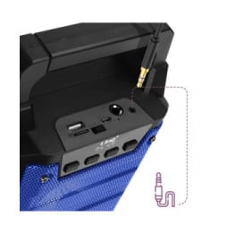 LinQ Enceinte lumineuse Bleu Bluetooth Compatible Micro,