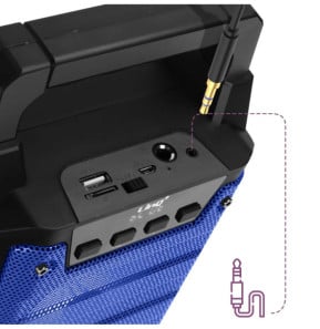 LinQ Enceinte lumineuse Bleu Bluetooth Compatible Micro,
