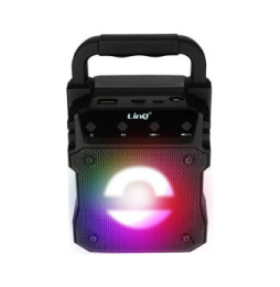 LinQ Enceinte lumineuse sans fil Noir, Design Compact et Portable