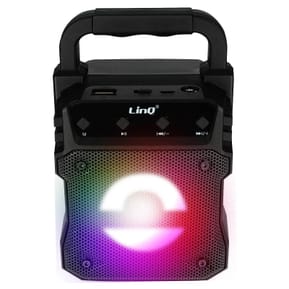 LinQ Enceinte lumineuse sans fil Noir, Design Compact et Portable