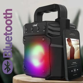 LinQ Enceinte lumineuse sans fil Noir, Design Compact et Portable — image 3