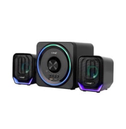 LinQ Enceinte PC Bluetooth avec Prise Jack 3.5mm + USB - Port Micro SD Noir