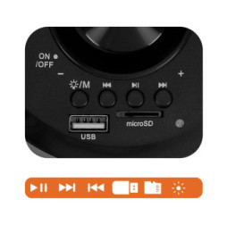 LinQ Enceinte PC Bluetooth avec Prise Jack 3.5mm + USB - Port Micro SD Noir