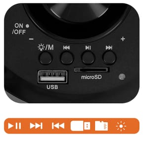 LinQ Enceinte PC Bluetooth avec Prise Jack 3.5mm + USB - Port Micro SD Noir — image 3