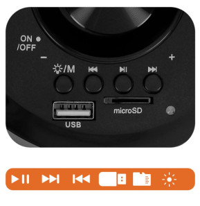 LinQ Enceinte PC Bluetooth avec Prise Jack 3.5mm + USB - Port Micro SD Noir