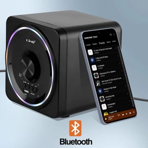 LinQ Enceinte PC Bluetooth avec Prise Jack 3.5mm + USB - Port Micro SD Noir — image 4