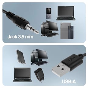 LinQ Enceinte PC Bluetooth avec Prise Jack 3.5mm + USB - Port Micro SD Noir — image 5