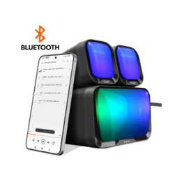 LinQ Enceinte PC Bluetooth avec Prise Jack 3.5mm Noir