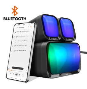 LinQ Enceinte PC Bluetooth avec Prise Jack 3.5mm Noir