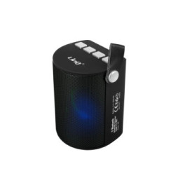 LinQ Enceinte Sans-fil Bluetooth LED Multicolore Radio FM Port USB micro SD Noir