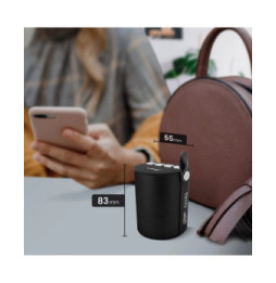 LinQ Enceinte Sans-fil Bluetooth LED Multicolore Radio FM Port USB micro SD Noir