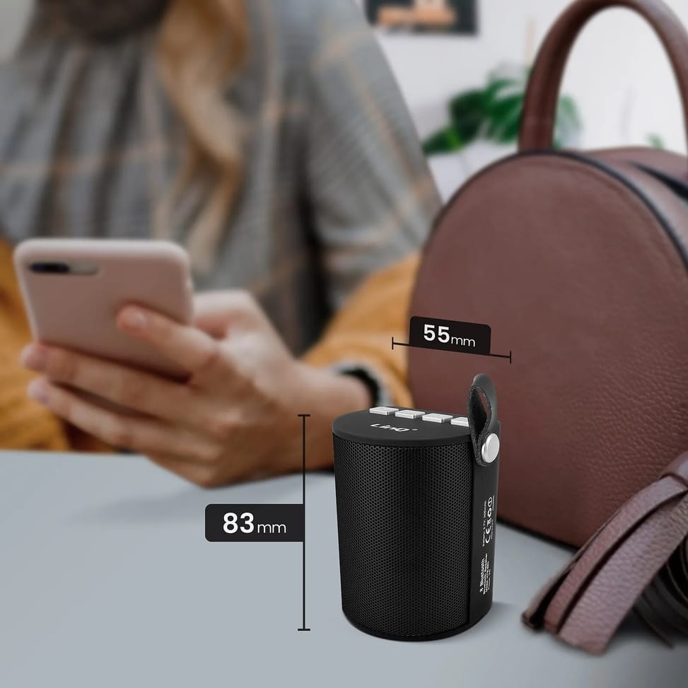 LinQ Enceinte Sans-fil Bluetooth LED Multicolore Radio FM Port USB micro SD Noir — image 4