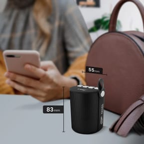 LinQ Enceinte Sans-fil Bluetooth LED Multicolore Radio FM Port USB micro SD Noir — image 4