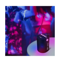LinQ Enceinte Sans-fil Bluetooth LED Multicolore Radio FM Port USB micro SD Noir