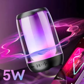 LinQ Mini Enceinte Bluetooth 5W LED RGB Compact Portable Étanche IPX6 Noir — image 3