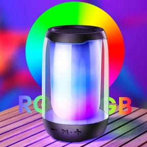 LinQ Mini Enceinte Bluetooth 5W LED RGB Compact Portable Étanche IPX6 Noir — image 4
