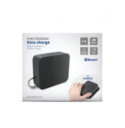 Metronic 477079 - Enceinte portable Xtra Charge bluetooth 6 W avec support de recharge sans fil
