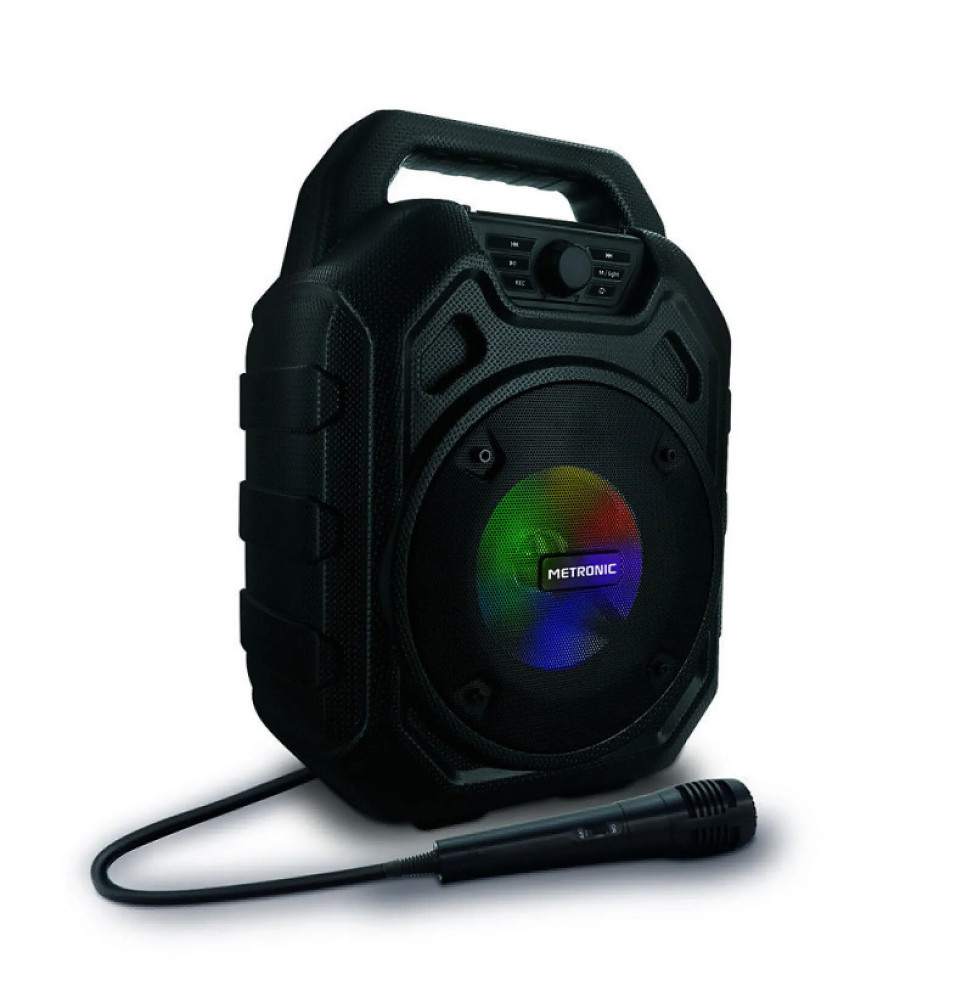 Metronic 477188 - Enceinte Mini High Power avec micro - noire