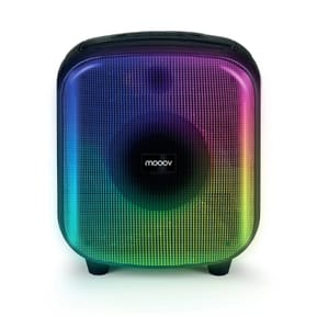 Mooov 477370 - Enceinte Party Cube sans fil avec effets lumineux - Noire et bleue — image 2