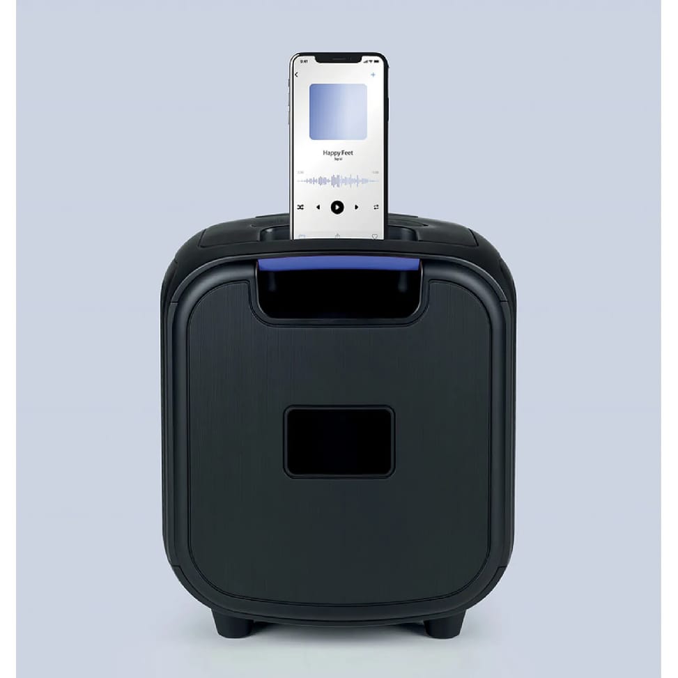 Mooov 477370 - Enceinte Party Cube sans fil avec effets lumineux - Noire et bleue — image 3