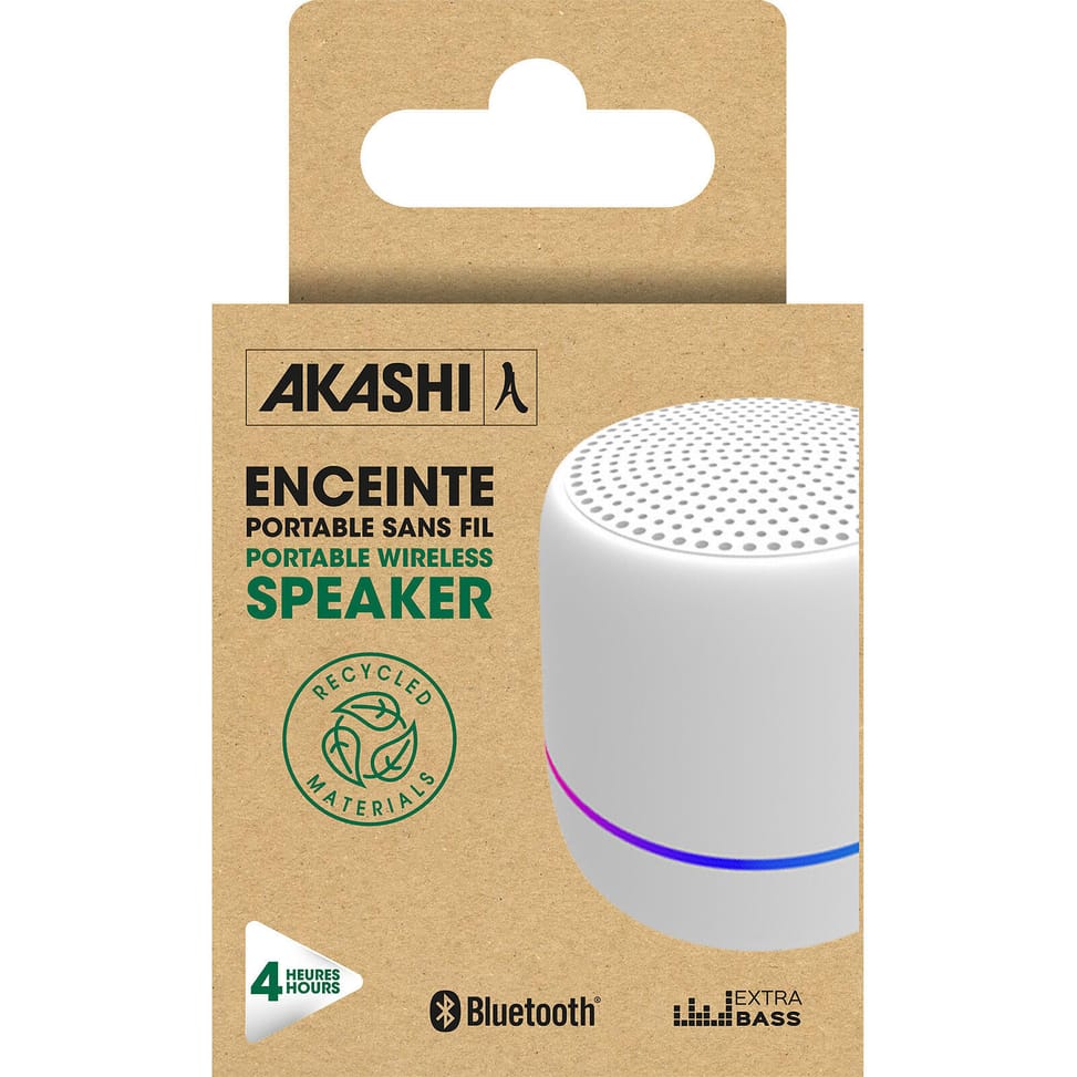 Akashi Enceinte Eco Bluetooth 5W (Blanc) — image 5