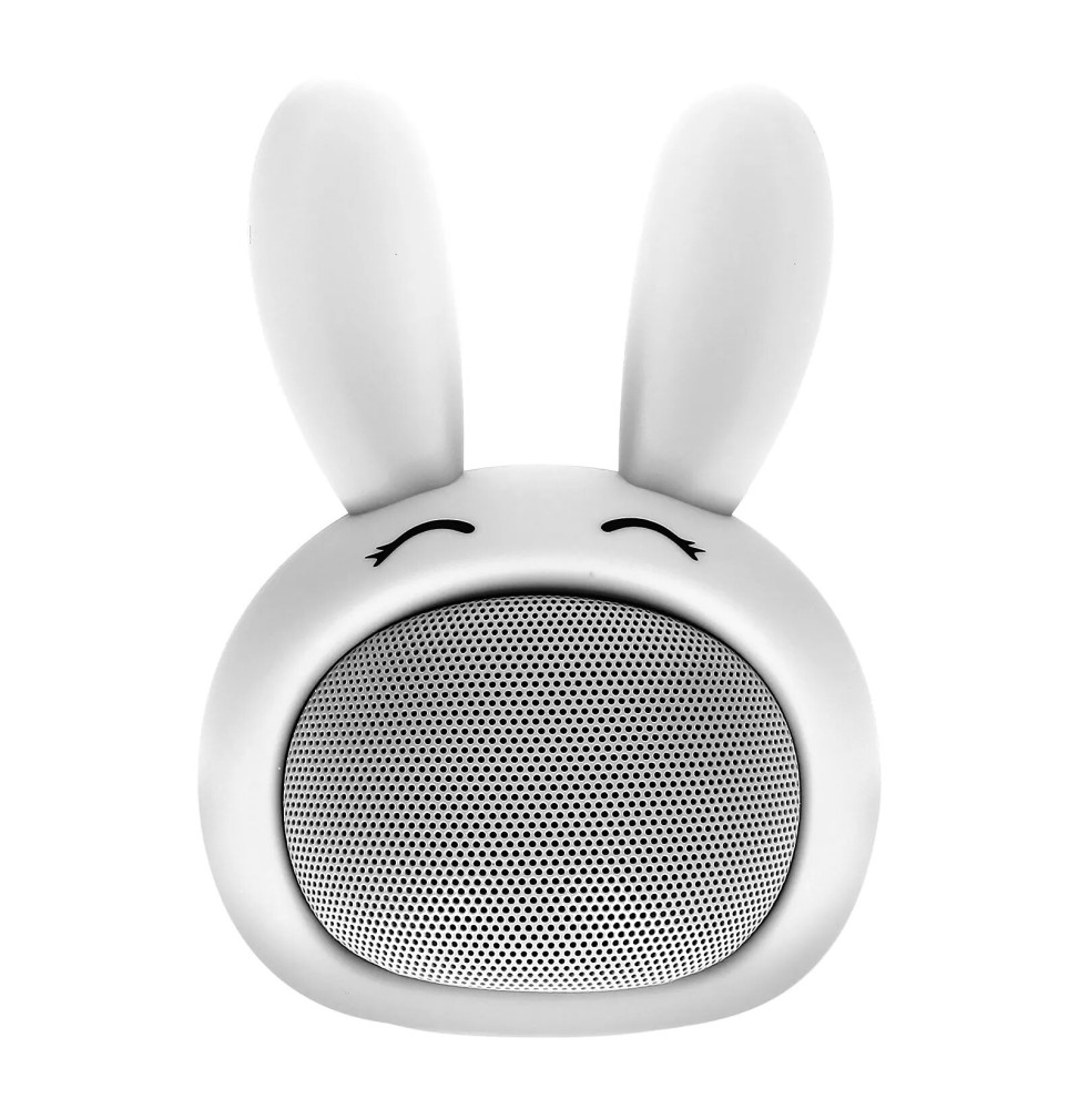 Moxie Enceinte Bluetooth 3W Autonomie 3h Design Lapin Lumineux Blanc