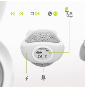 Moxie Enceinte Bluetooth 3W Autonomie 3h Design Lapin Lumineux Blanc