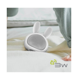 Moxie Enceinte Bluetooth 3W Autonomie 3h Design Lapin Lumineux Blanc