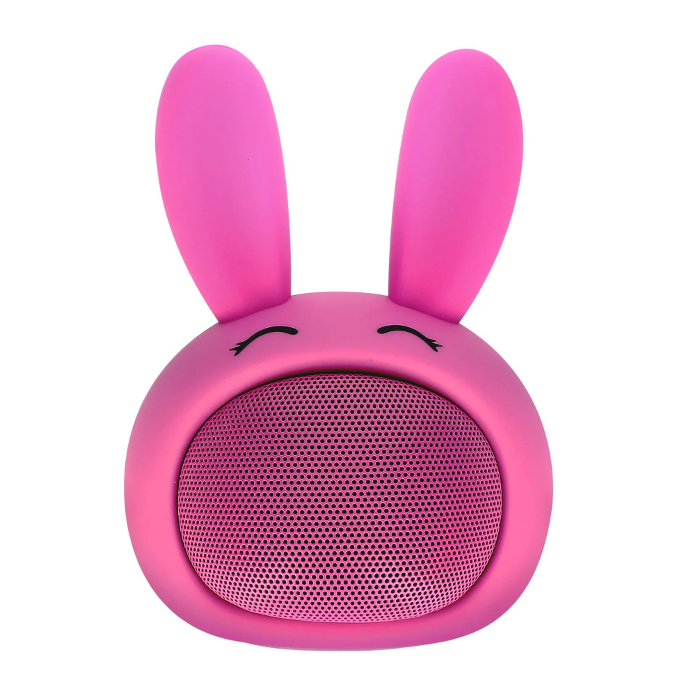 Moxie Enceinte Bluetooth 3W Autonomie 3h Design Lapin Lumineux Rose