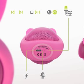 Moxie Enceinte Bluetooth 3W Autonomie 3h Design Lapin Lumineux Rose — image 4