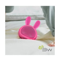 Moxie Enceinte Bluetooth 3W Autonomie 3h Design Lapin Lumineux Rose