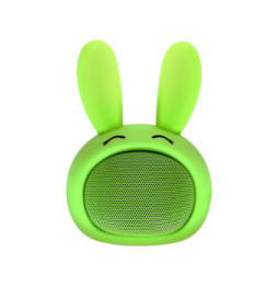 Moxie Enceinte Bluetooth 3W Autonomie 3h Design Lapin Lumineux Vert