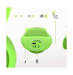 Moxie Enceinte Bluetooth 3W Autonomie 3h Design Lapin Lumineux Vert