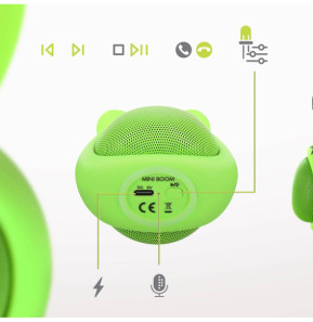 Moxie Enceinte Bluetooth 3W Autonomie 3h Design Lapin Lumineux Vert