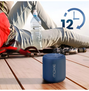 Moxie Enceinte Portable Bluetooth Étanche avec Autonomie 12 Heures Bleu