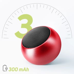 Moxie Mini Enceinte Sans-fil Bluetooth Autonomie 3h Design Ultra-compact Rouge — image 4