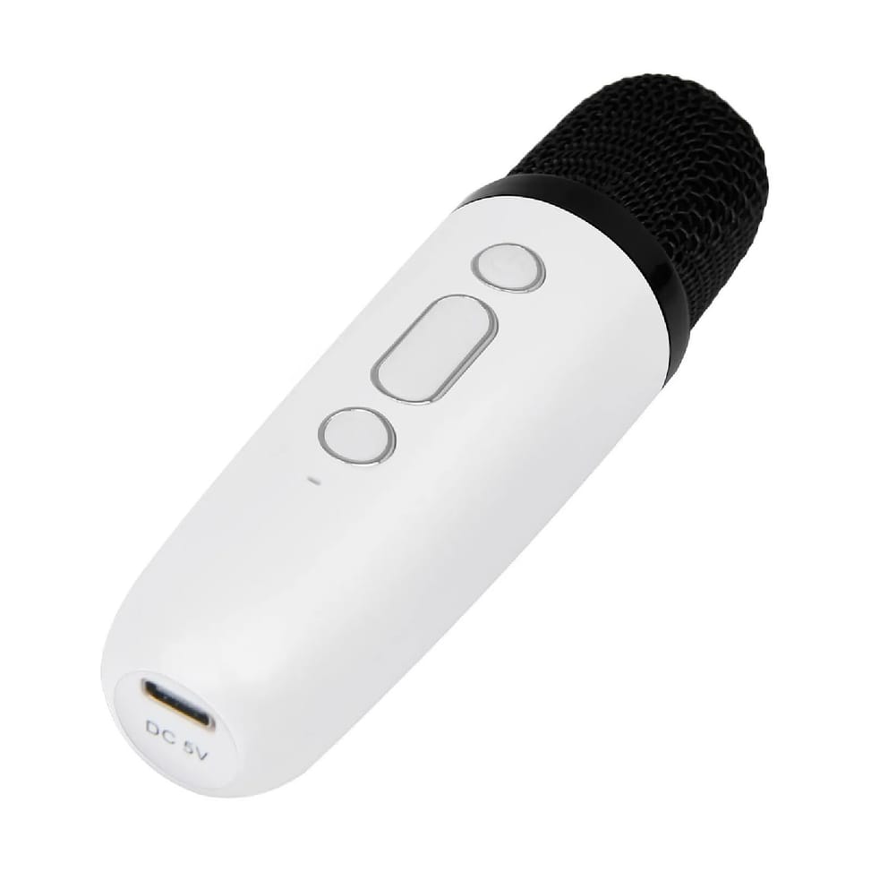 PARTY Enceinte Bluetooth 5.1 avec 2 Micro karaoké Sans Fil Modèle Party Btmic 15W Blanc — image 2