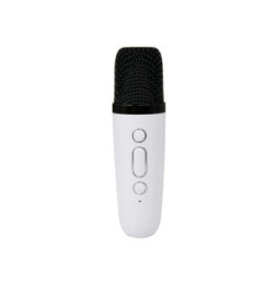 PARTY Enceinte Bluetooth 5.1 avec 2 Micro karaoké Sans Fil Modèle Party Btmic 15W Blanc
